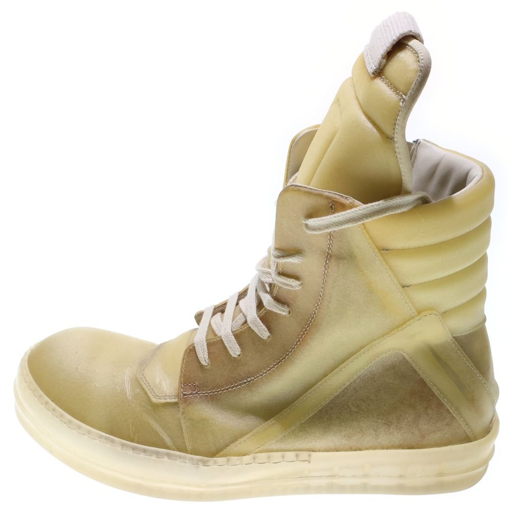Rick Owens リックオウエンス GEOBASKET NATURAL TRANSPARENT ジオバスケット ナチュラル トランスペアレント ハイカットスニーカー ベージュ 212110