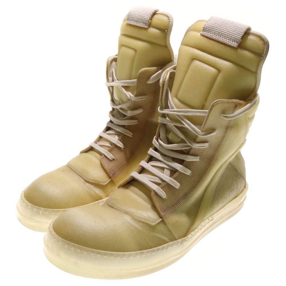 Rick Owens リックオウエンス GEOBASKET NATURAL TRANSPARENT ジオバスケット ナチュラル トランスペアレント ハイカットスニーカー ベージュ 212110