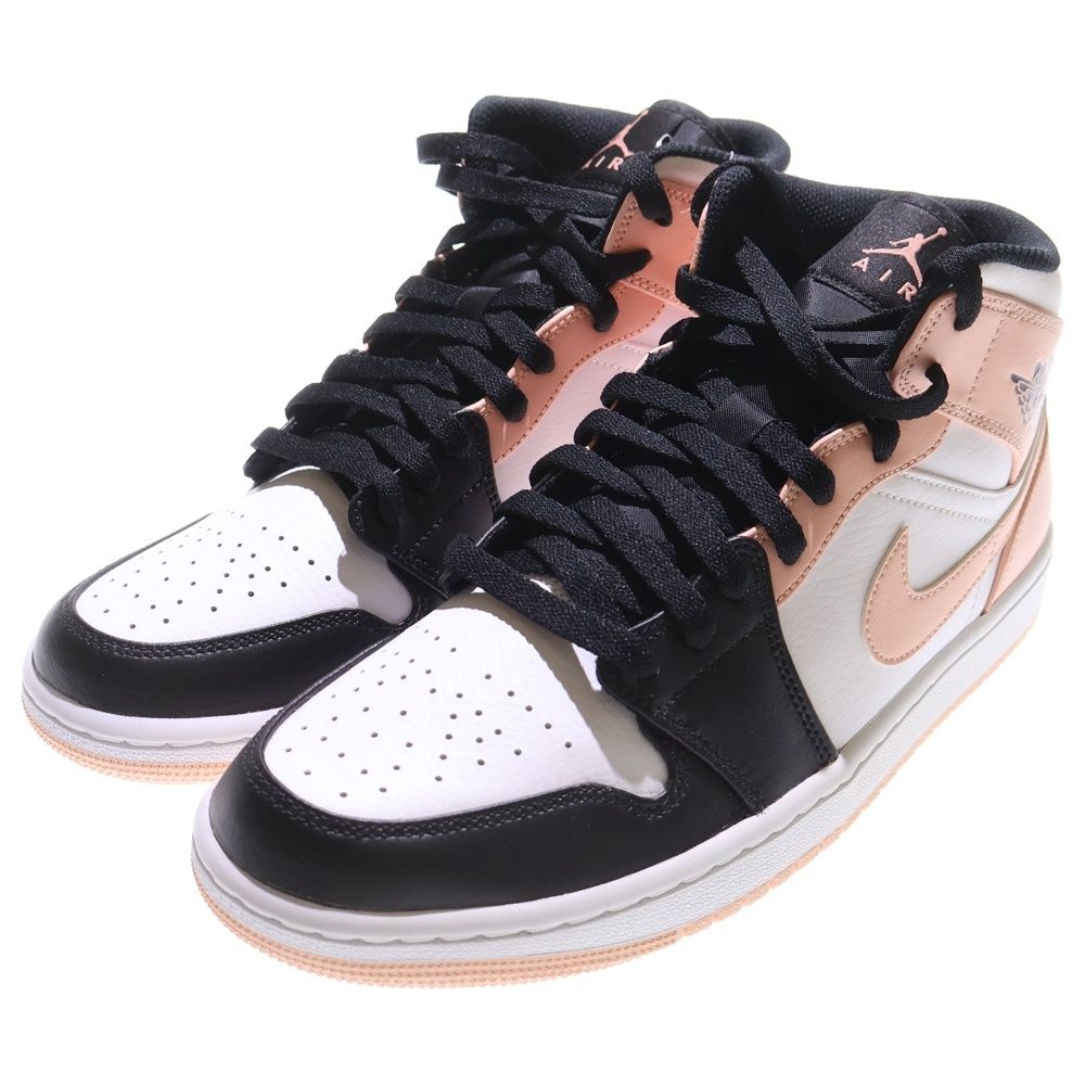 NIKE ナイキ AIR JORDAN 1 MID エアジョーダン1 ミッドカットスニーカー ブラック ピンク US9 27cm 554724-133