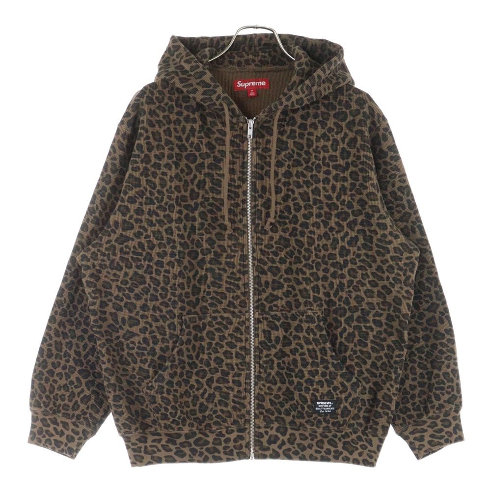 SUPREME シュプリーム 25SS Hooded Zip Up Thermal Leopard ジップアップ フーデッド ジャケット 裏地サーマル レオパード