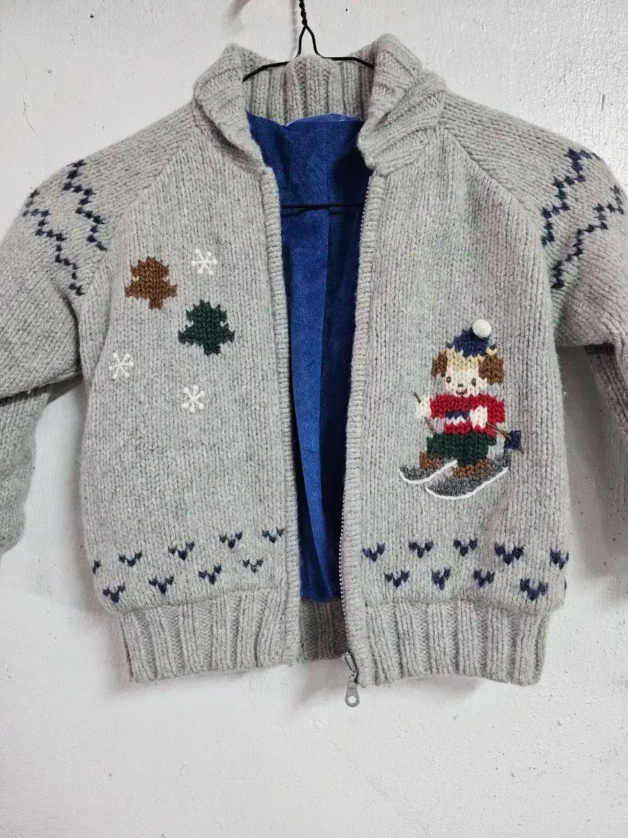 男の子 ファミリア ニット ジップアップ カーディガン 100