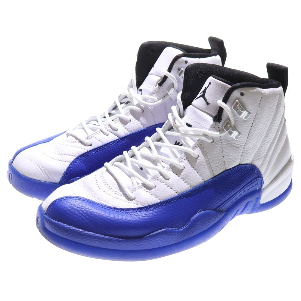 NIKE ナイキ AIR JORDAN 12 RETRO WHITE GAME ROYAL エアジョーダン12 レトロ ホワイトゲームロイヤル ハイカットスニーカー ホワイト ブルー US8 26cm CT8013-140