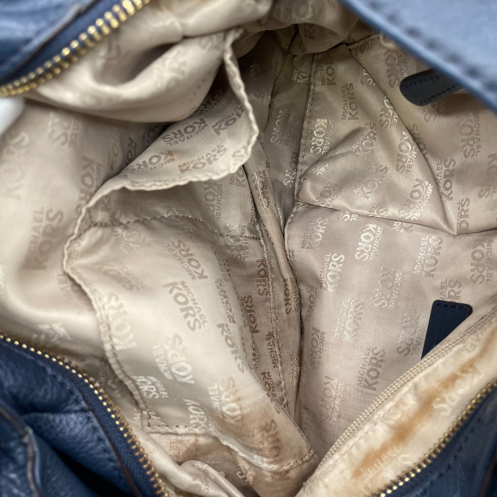 服 マイケルコース ワンショルダーバッグ レザー ネイビー B25110942 ファッション好き