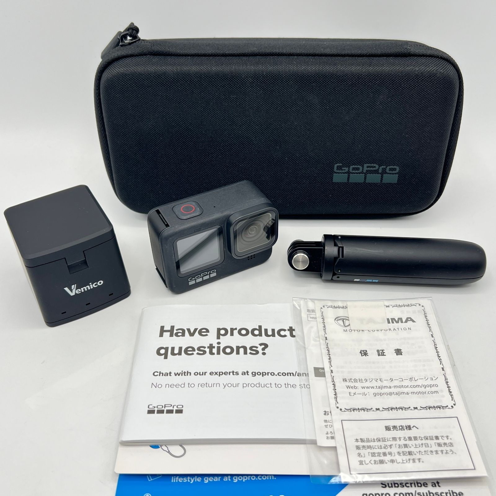 GoPro HERO9 BLACK CHDHX-901-FW バッテリーチャージャー 予備バッテリー付き ウェアラブル アクションカメラ ゴープロ ヒーロー 本体