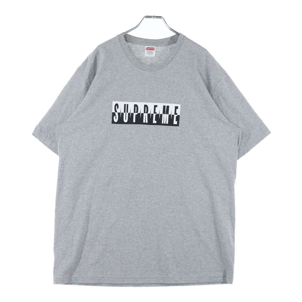 SUPREME シュプリーム 25AW Split Tee スプリット ロゴプリント 半袖Tシャツ カットソー グレー