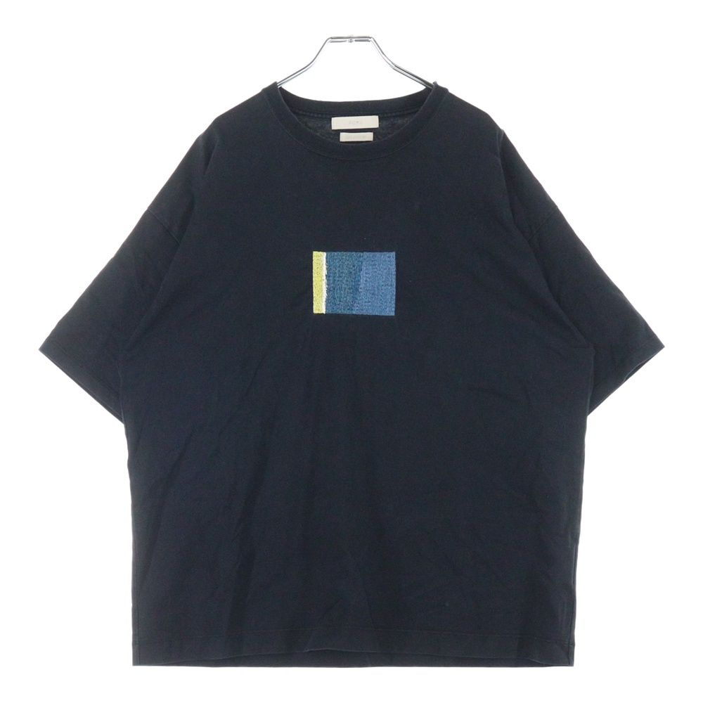 YOKE ヨーク 23SS EMBROIDERED T-SHIRT センター エンブロイダリー クルーネック 半袖Tシャツ カットソー ブラック YK23SS0486CS