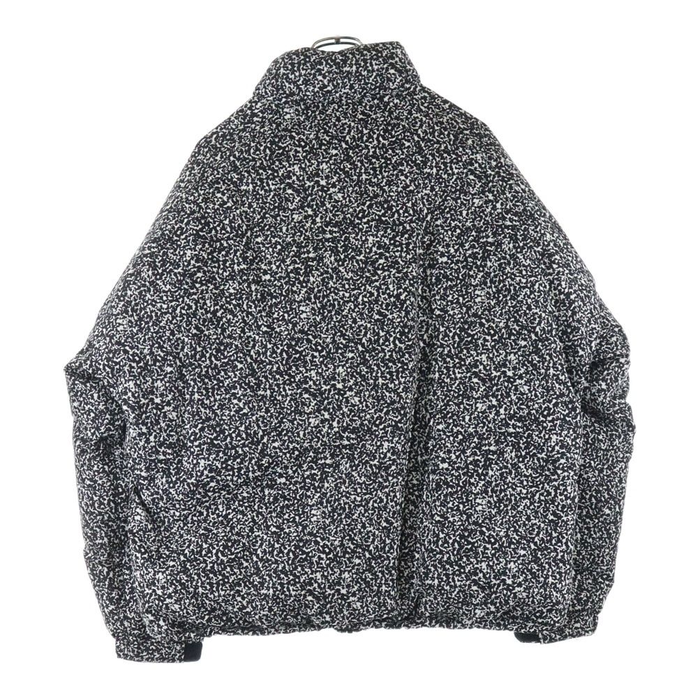COOTIE クーティー Jacquard Down Jacket ジャガード ジップアップダウンジャケット ブラック ホワイト