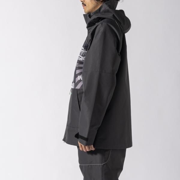inhabitant インハビタント QUARTER ZIP SNOW JACKET スノージャケット メンズ レディース スノーボードウェア スキーウェア 防水 アウター ブラック