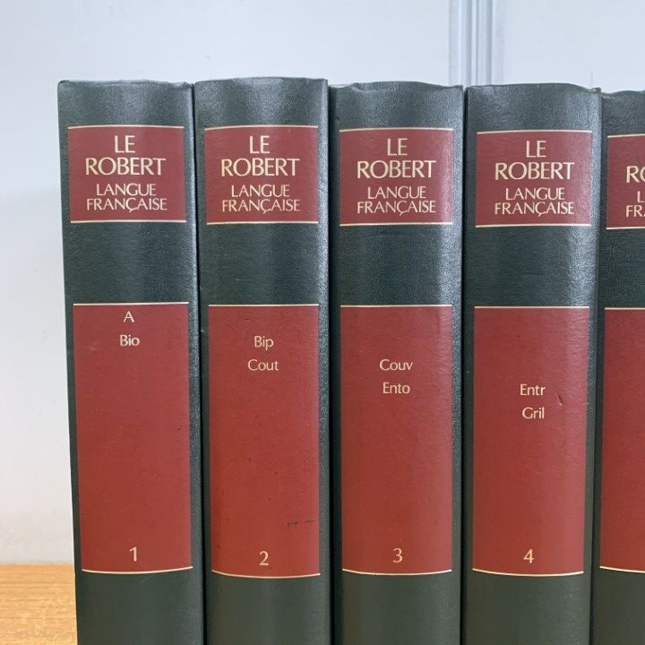 02 ! Le Robert Langue Francaise 全9巻セット ローベル フランス語辞典 辞書 単語 意味 語源 動詞 言語学 洋書 B