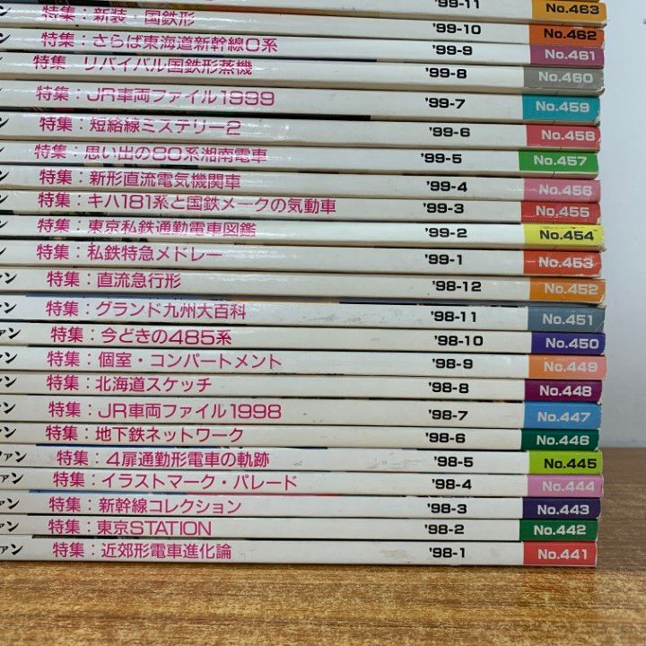 23冊セット】鉄道ファン：1988.89.96.97.98.99.2001：本