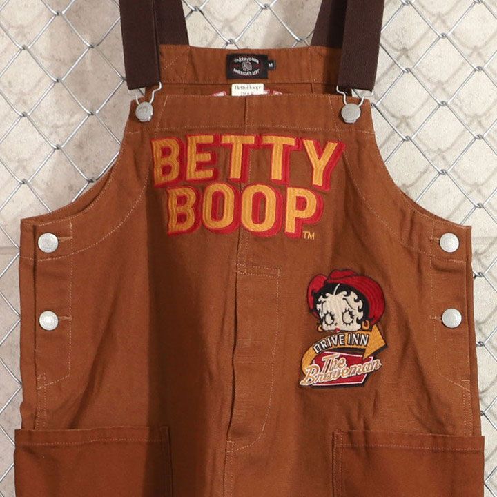 インディアン★BETTY BOOP ストライプ オーバーオール インディアン☆BETTY BOOP ストライプ オーバーオール ストライプ柄