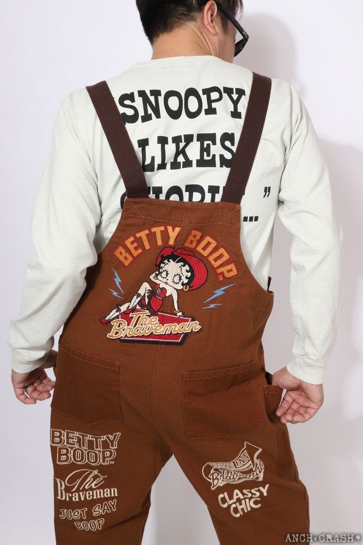 BETTY BOOP オーバーオール BETTY BOOP THE BRAVEMAN×BETTY ブレイブマン ベティ・ブープ コラボ