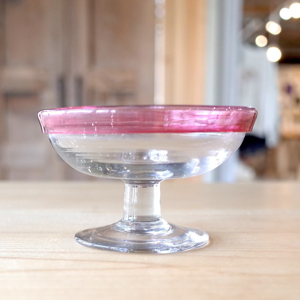 Sherbet glass Blown glass Pink Clear 大正時代 大正ガラス 吹きガラスト シャーベットグラス ヴィンテージ ピンク クリア 1910s-20s