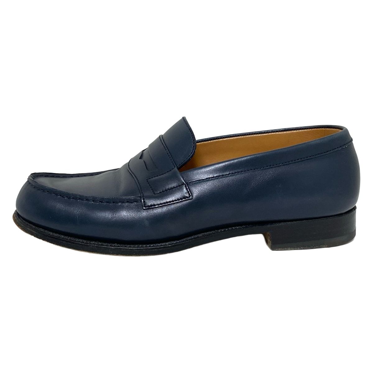 J.M. WESTON ジェイエムウェストン ローファー 5 E レディース - ネイビー レザー