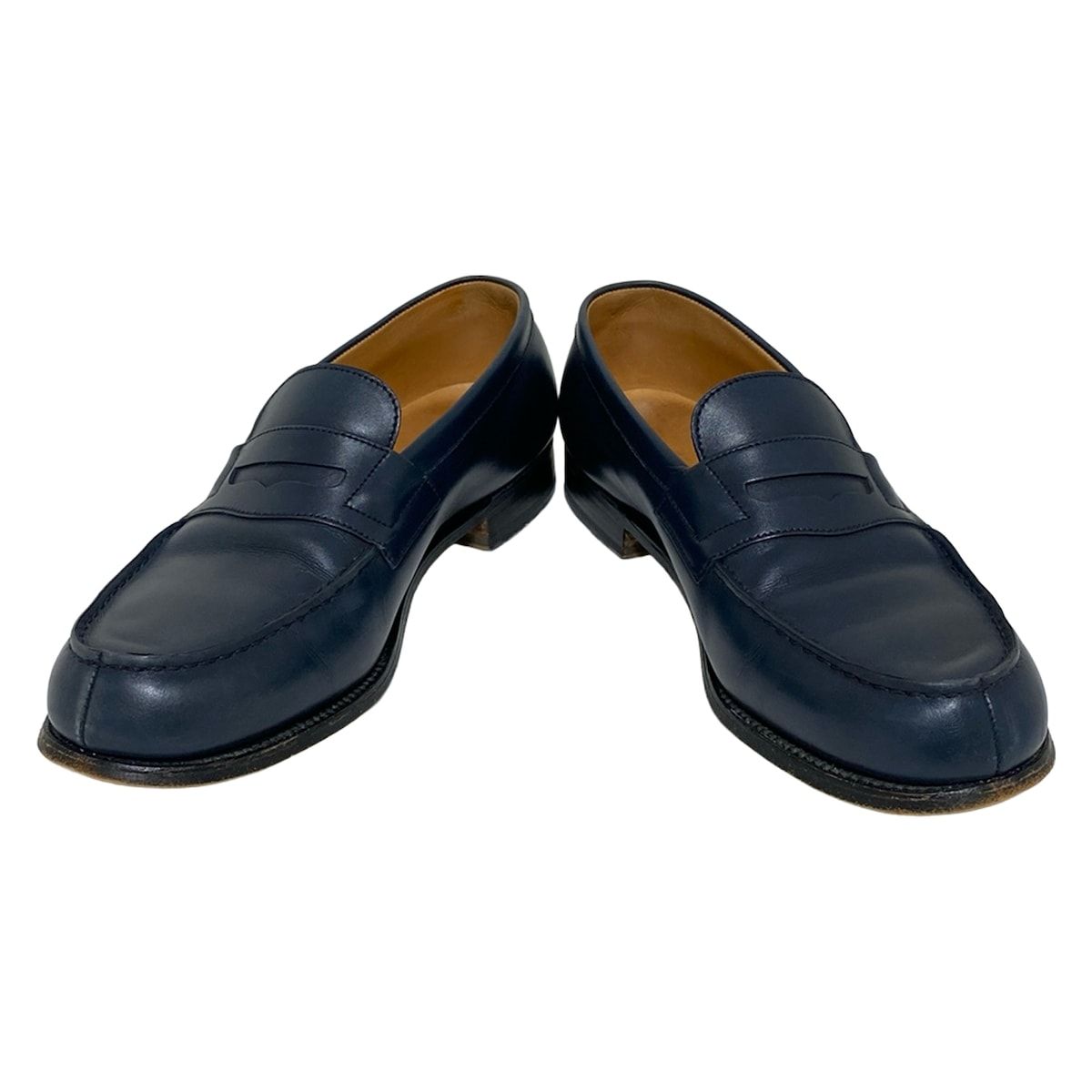 J.M. WESTON ジェイエムウェストン ローファー 5 E レディース - ネイビー レザー