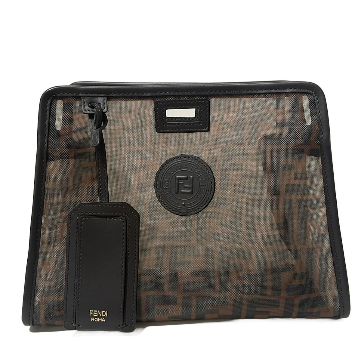 FENDI フェンディ バッグ ミディアム ピーカブー ディフェンダー 7AR717 ブラウン×ダークブラウン×黒 レザー