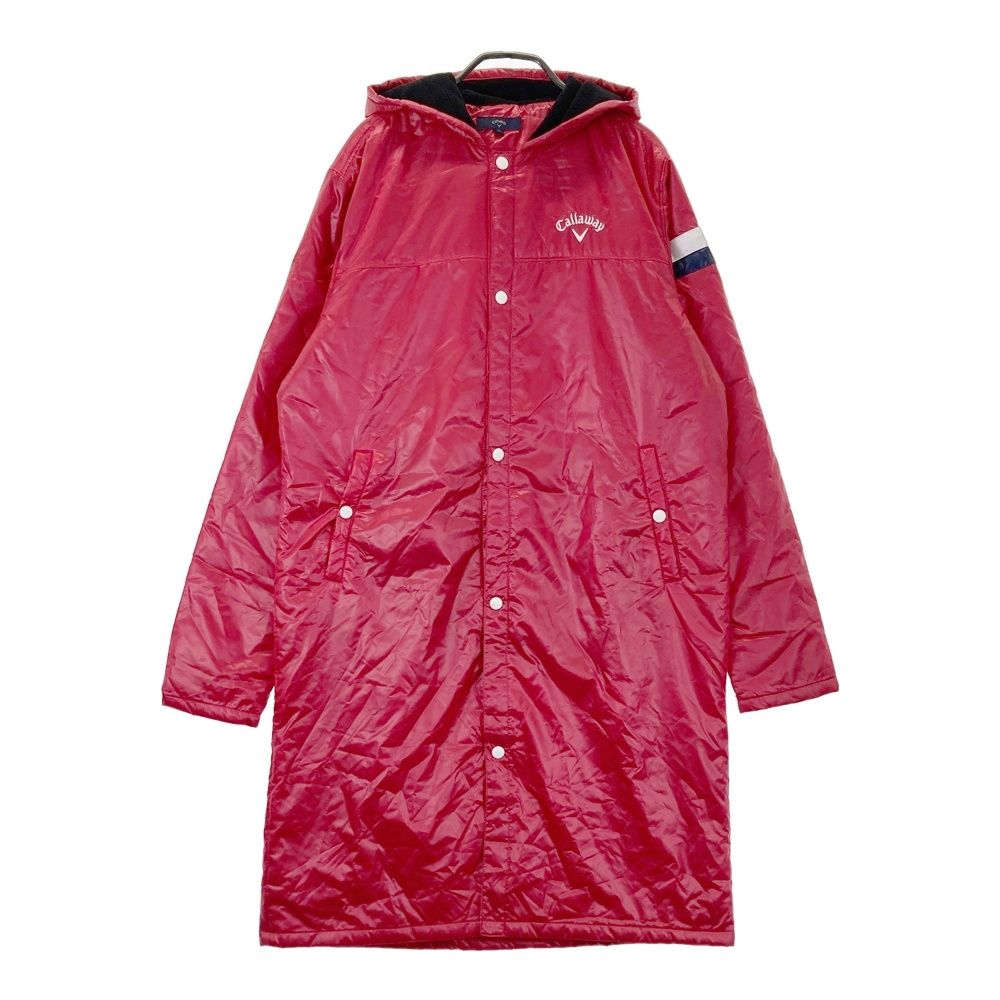 サイズ M キャロウェイ 中綿 ロングジャケット ベンチコート レッド系 ゴルフウェア メンズ ストスト