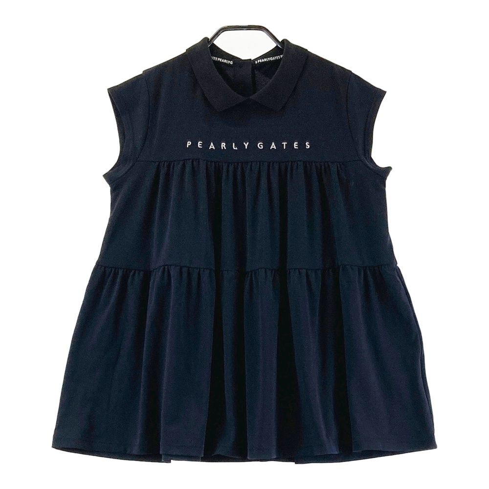 サイズ 0 PEARLY GATES パーリーゲイツ モデル 半袖ポロシャツ ブラック系 240101555601 ゴルフウェア レディース ストスト