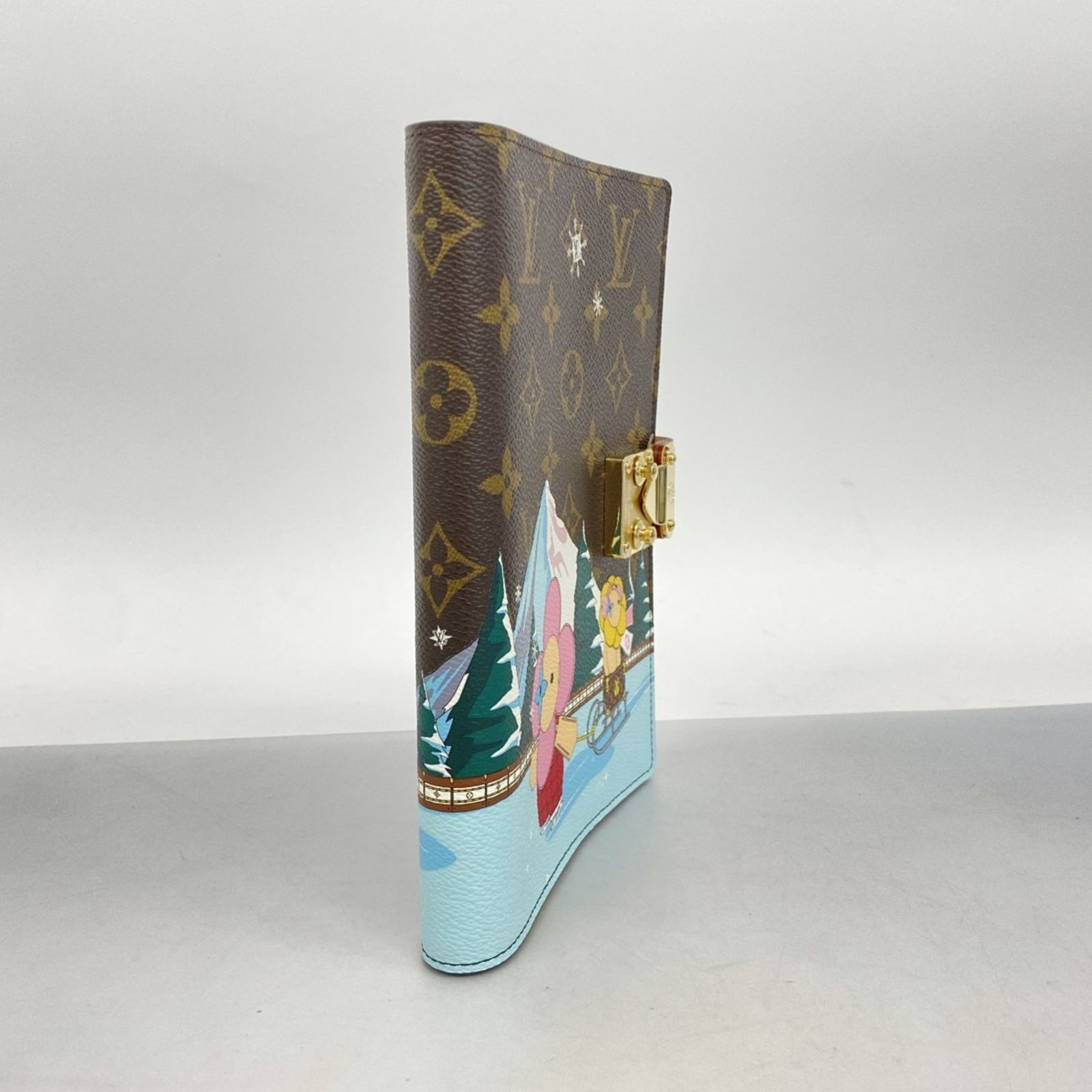 ルイ ヴィトン Louis Vuitton ノートカバー モノグラムヴィヴィエンヌ クヴェルテュールカルネポール GI 0942 ブラウンレディース