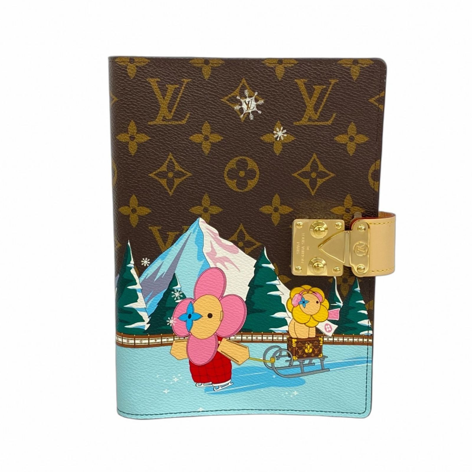 ルイ ヴィトン Louis Vuitton ルイ ヴィトン ノートカバー モノグラムヴィヴィエンヌ クヴェルテュールカルネポール GI0942 ブラウンレディース