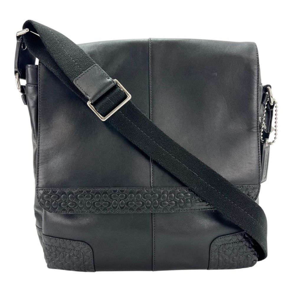 美品 コーチ メッセンジャー ショルダー レザー F74386 コーチ ショルダーバッグ メンズ メッセンジャーバッグ 斜め掛け ミニ