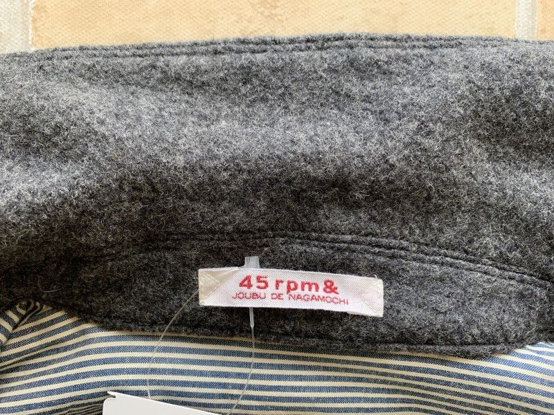 45R フォーティファイブ・アール ウール ダッフル コート グレー 1