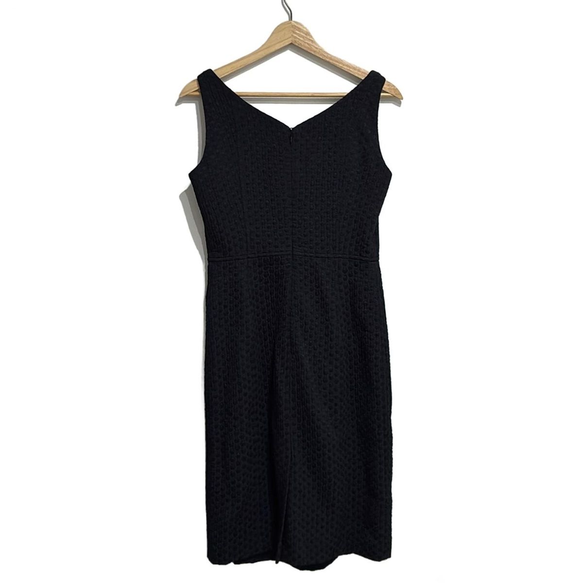 アルマーニコレッツォーニ ワンピース サイズ42 M レディース - 黒 クルーネック ノースリーブ ひざ丈