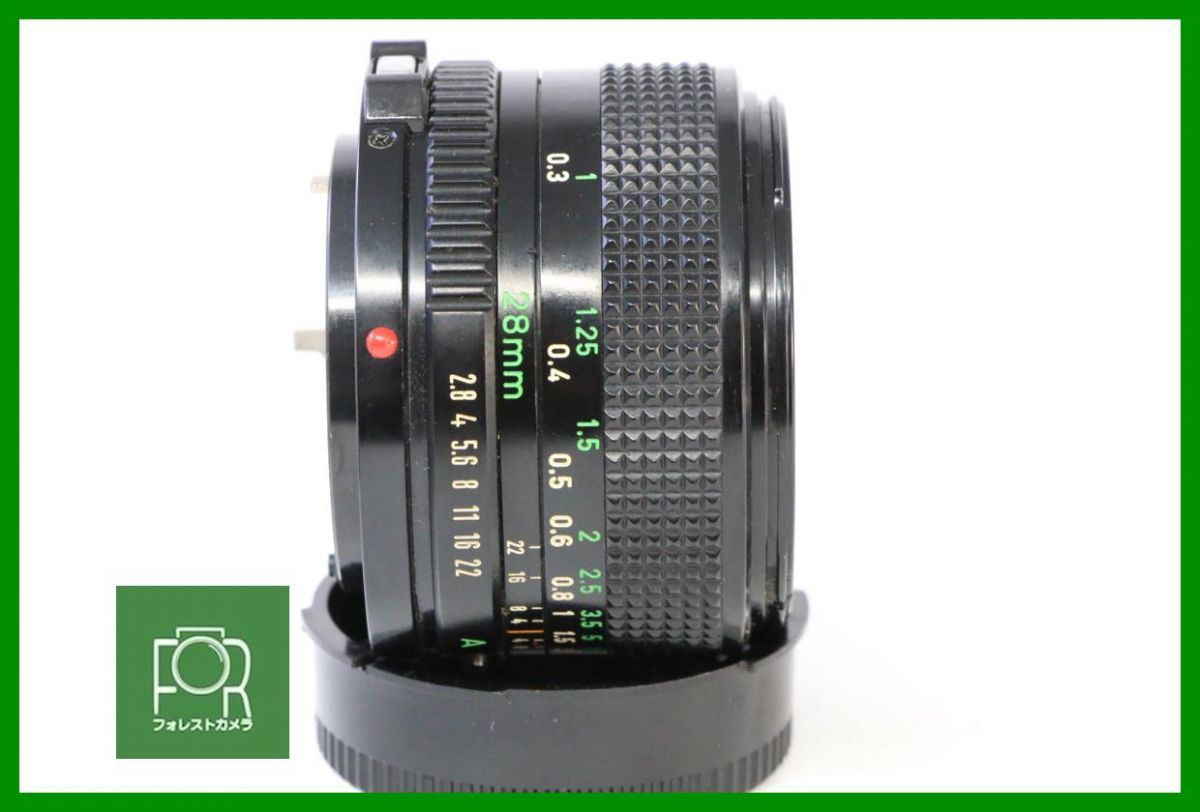 同梱 点検済 光学 上 Canon NEW FD 28mm F2.8 前後キャップ付き AAA701