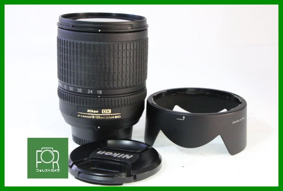 点検済 上品 ニコン Nikon AF-S NIKKOR 18-135mm F3.5-5.6 G ED 前後キャップ付き 2045