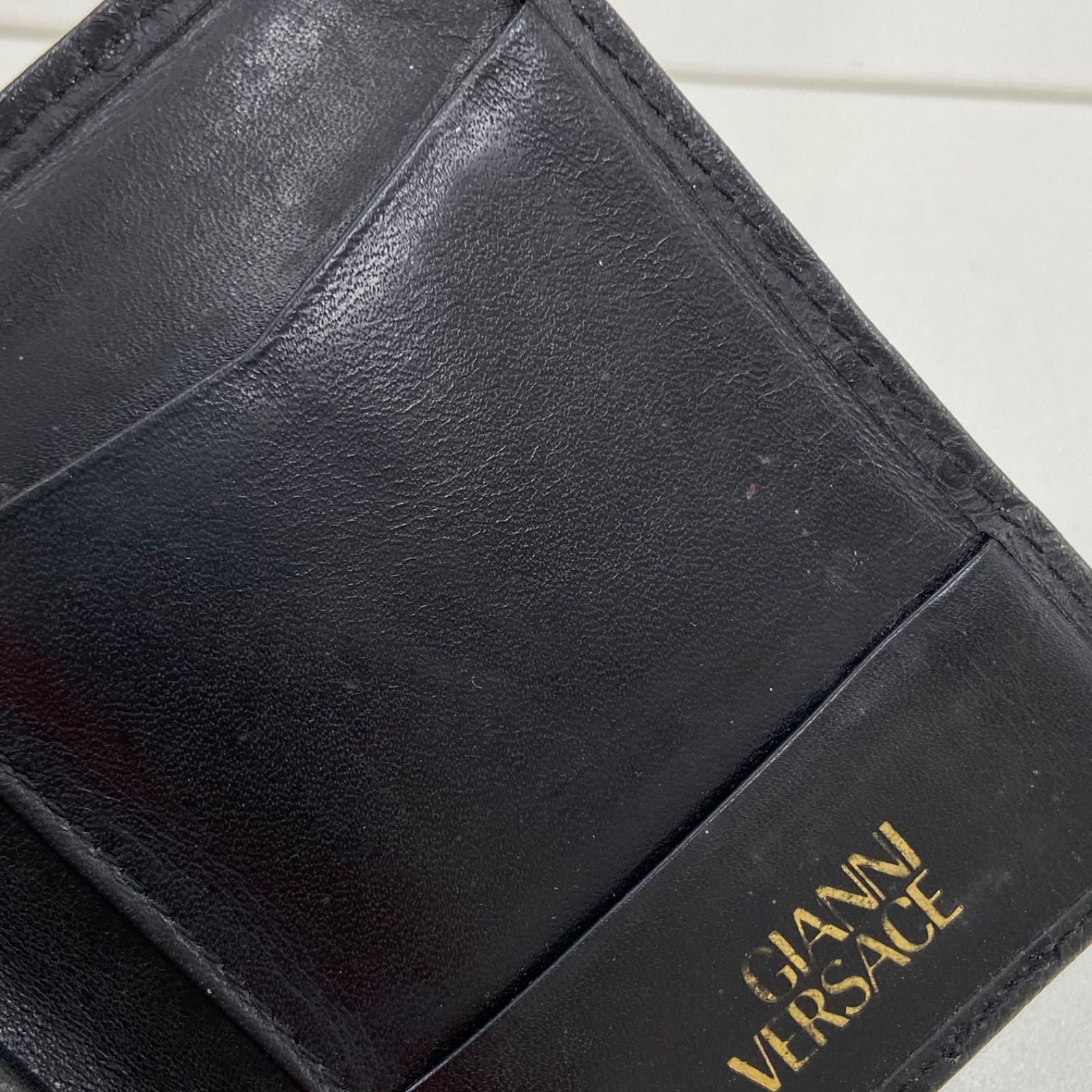  Giaani Versace ジャンニヴェルサーチ オーストリッチ カードケース パスケース 定期入れ 小物