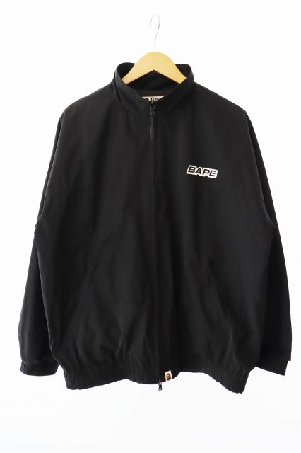 アベイシングエイプ A BATHING APE ロゴ プリント ジャケット 黒 ブラック ブランド古着ベクトル 251111