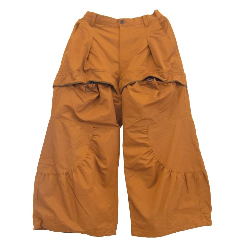 MAISON SPECIAL メゾン 11252461206 Gather Curved Switching Wide Pants ギャザーカーブド ワイドパンツ オレンジ系