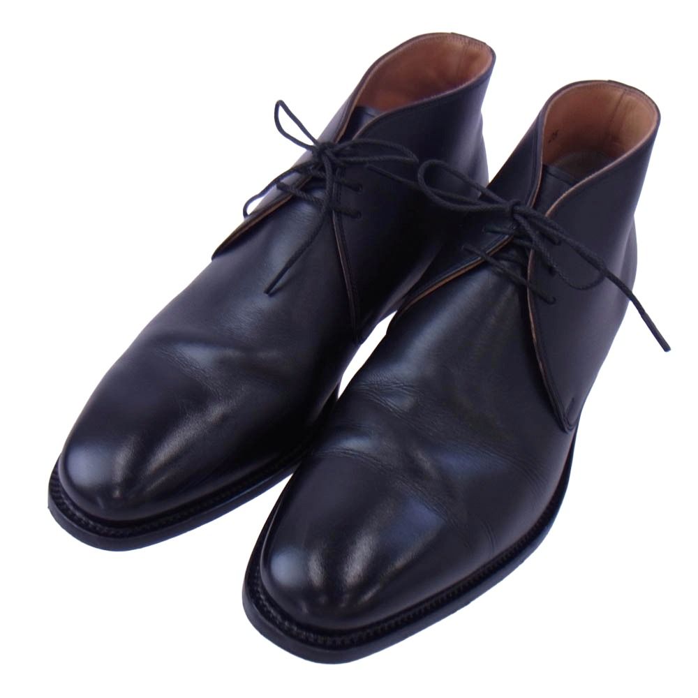 SCOTCH GRAIN スコッチグレイン 560 国産カーフレザー チャッカブーツ ブラック系 25cm