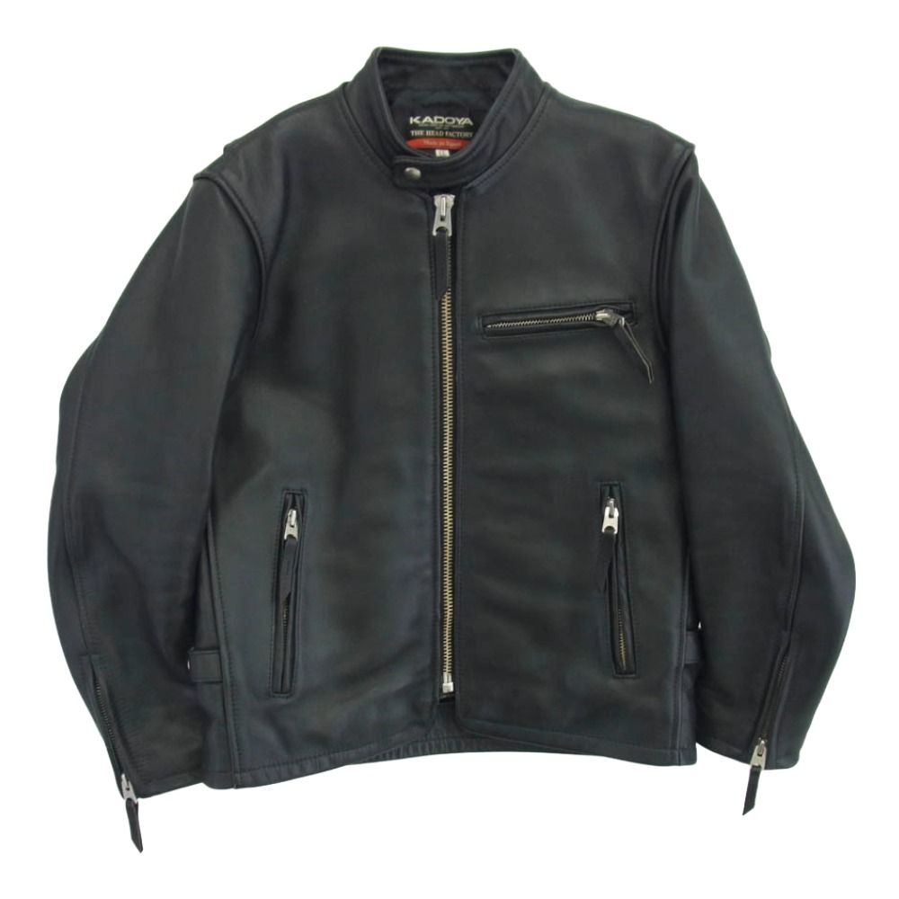 KADOYA カドヤ ヘッドファクトリー HF AS-1VS 裏地キルティング シングルライダースジャケット ブラック系