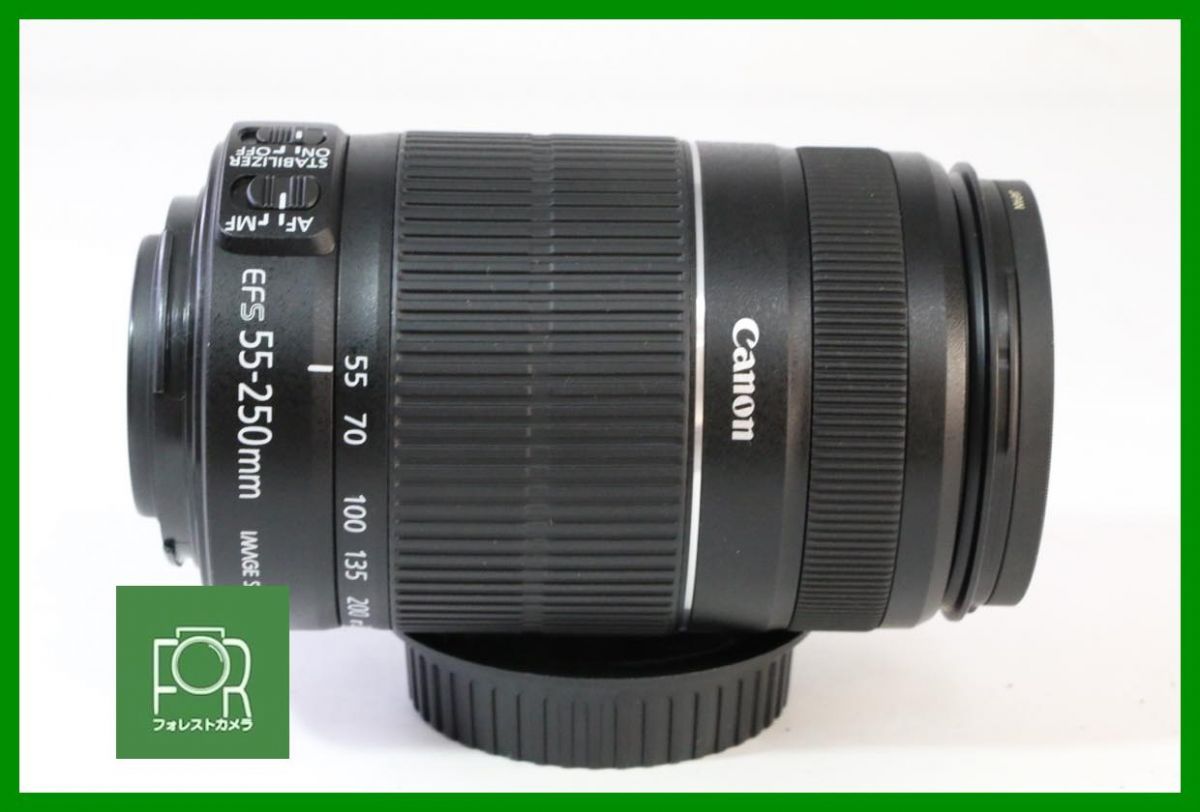 点検済 上品 キヤノン Canon EF-S 55-250mm F4-5.6 IS II 前後キャップ フィルター付き Q42