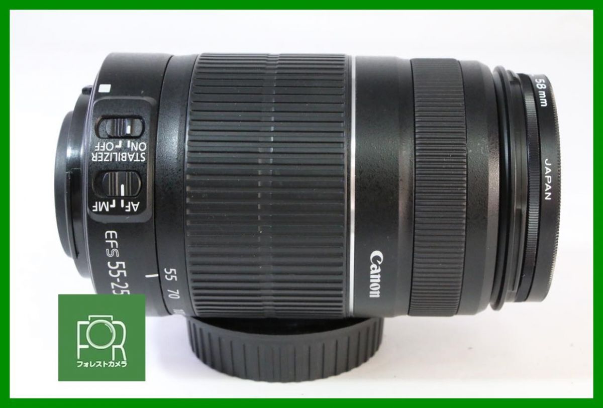 点検済 上品 キヤノン Canon EF-S 55-250mm F4-5.6 IS II 前後キャップ PLフィルター付き Q41