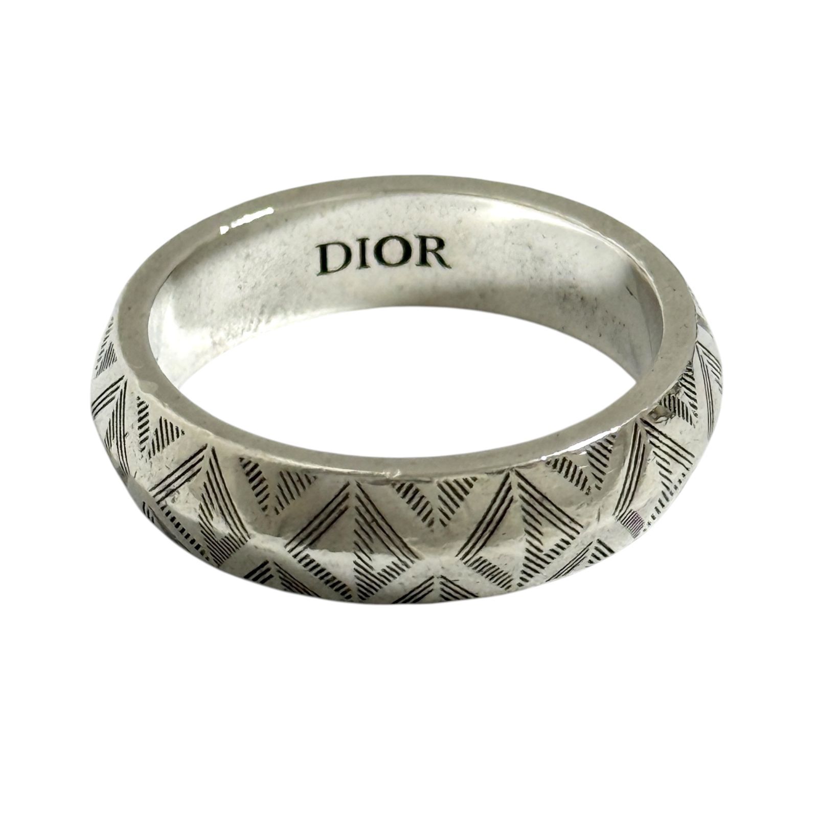 ディオール メンズ CD ダイヤモンド リング 22号 シルバー 925 指輪