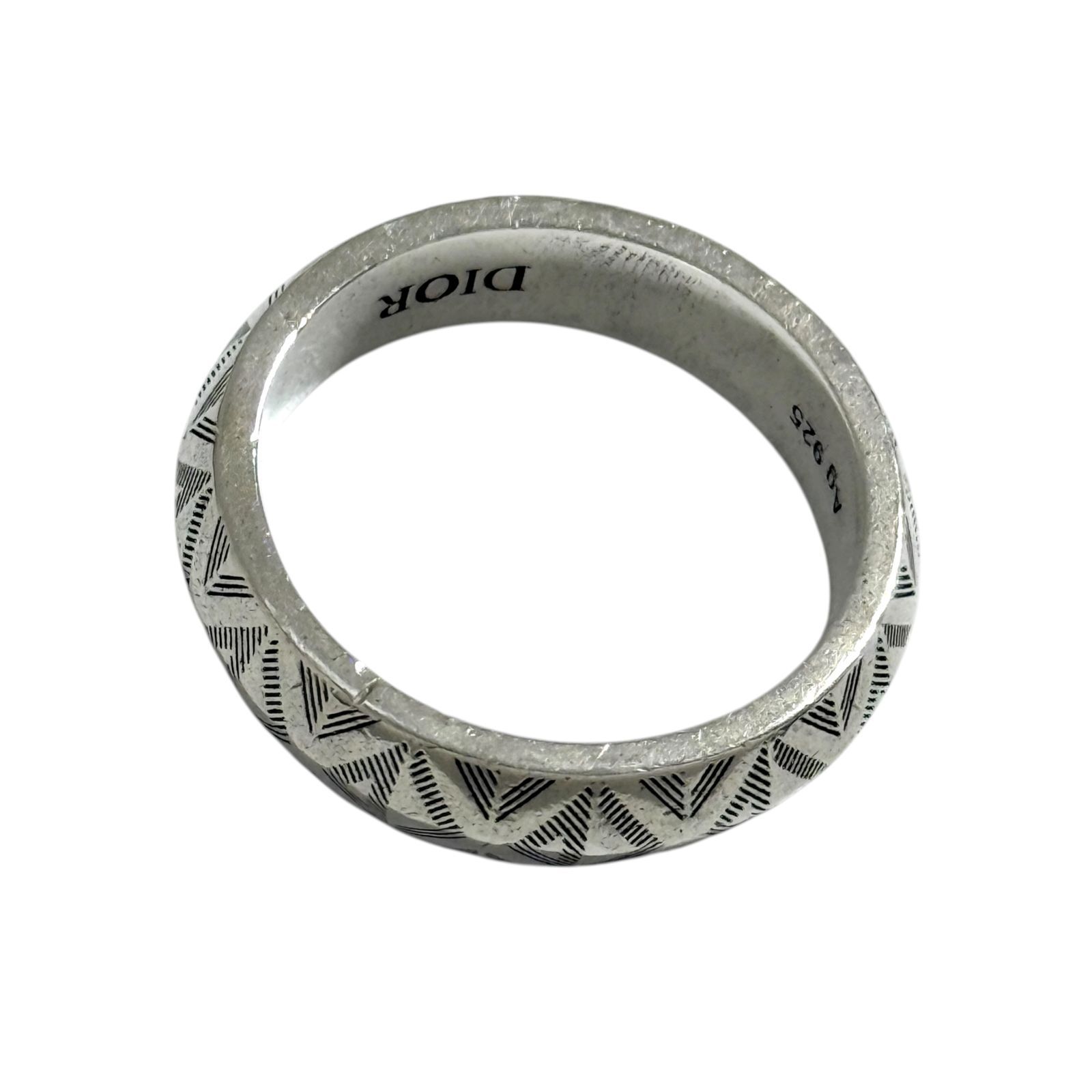 ディオール メンズ CD ダイヤモンド リング 22号 シルバー 925 指輪