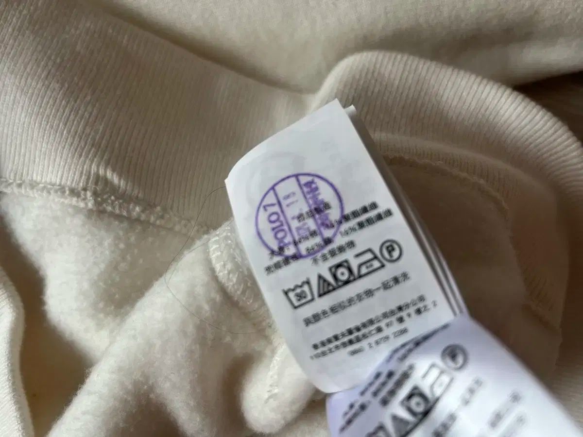 ポロラルフローレン アイボリー フードジップアップ