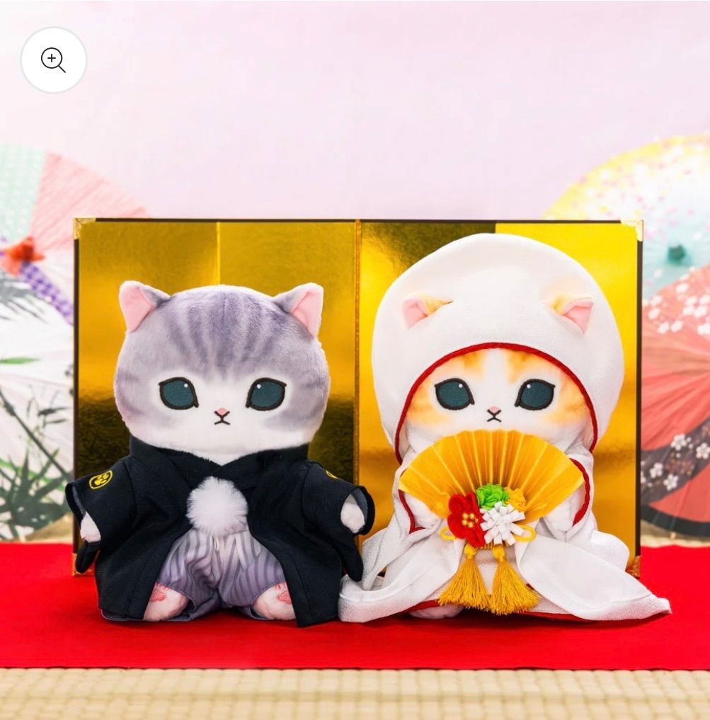 mofusand にゃんこの和装ウェディングペアぬいぐるみ モフサンド