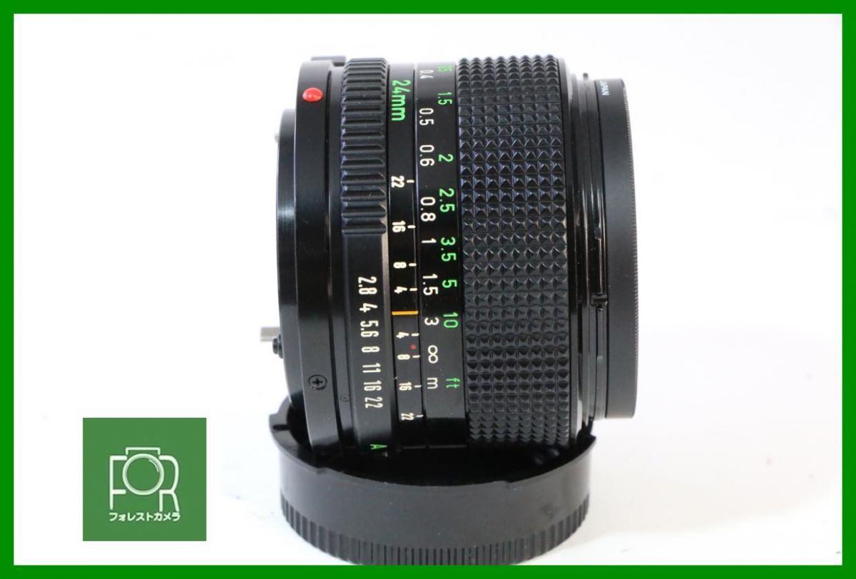 点検済 上品 Canon NEW FD 24mm F2.8 前後キャップ フィルター付き K70