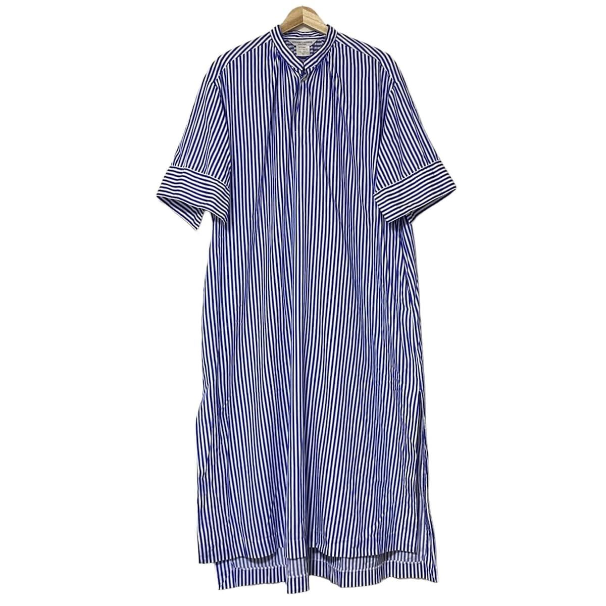 UNION LAUNCH ユニオンランチ ワンピース サイズF レディース ブルー×白 マキシ丈 ストライプ
