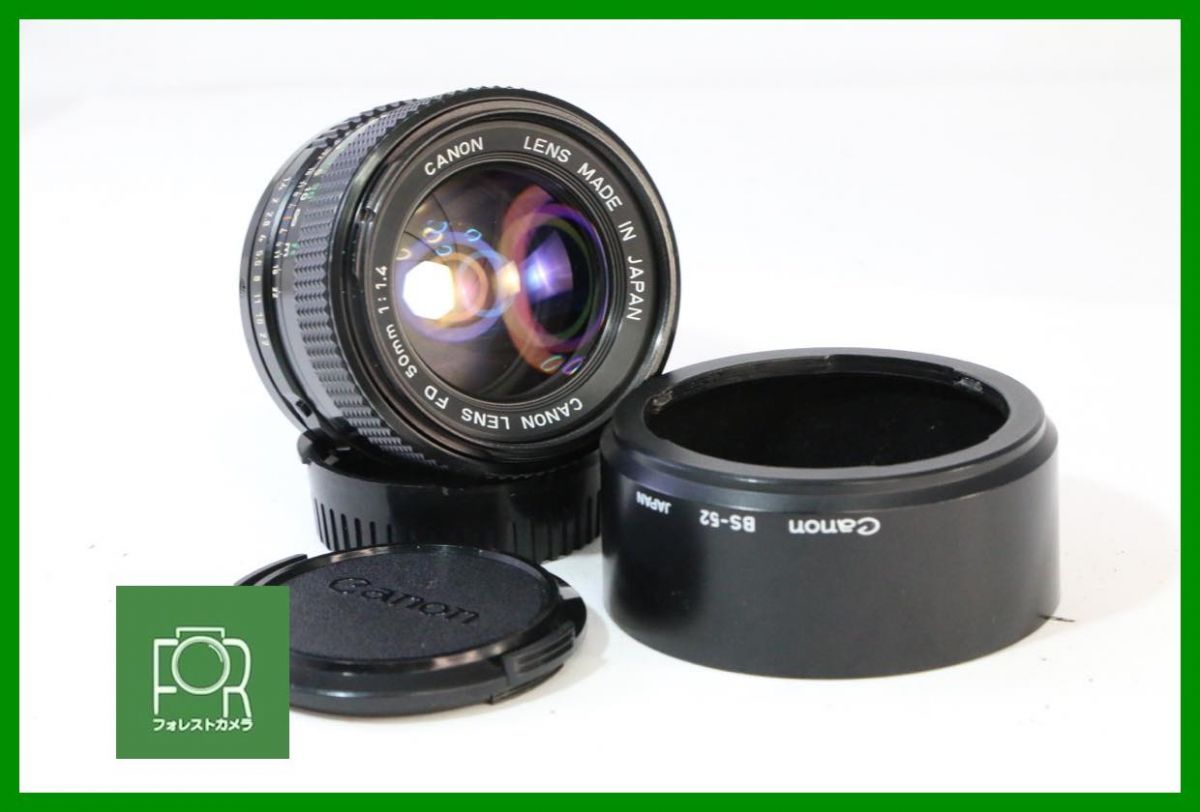点検済 上品 キヤノン Canon NEW FD 50mm F1.4 前後キャップ付き 8915
