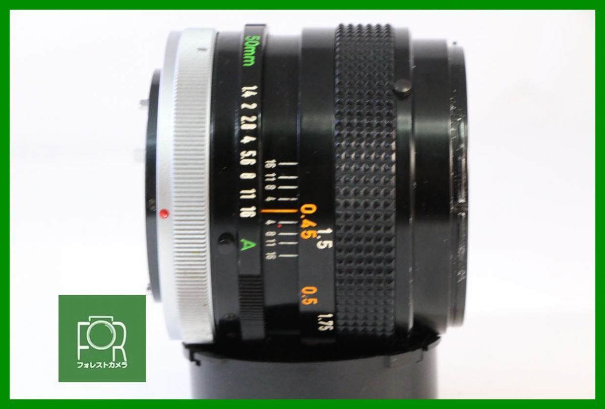 同梱 点検済 光学 上 キヤノン Canon FD 50mm F1.4 S.S.C. 絞り完動 前後キャップ付き 5015