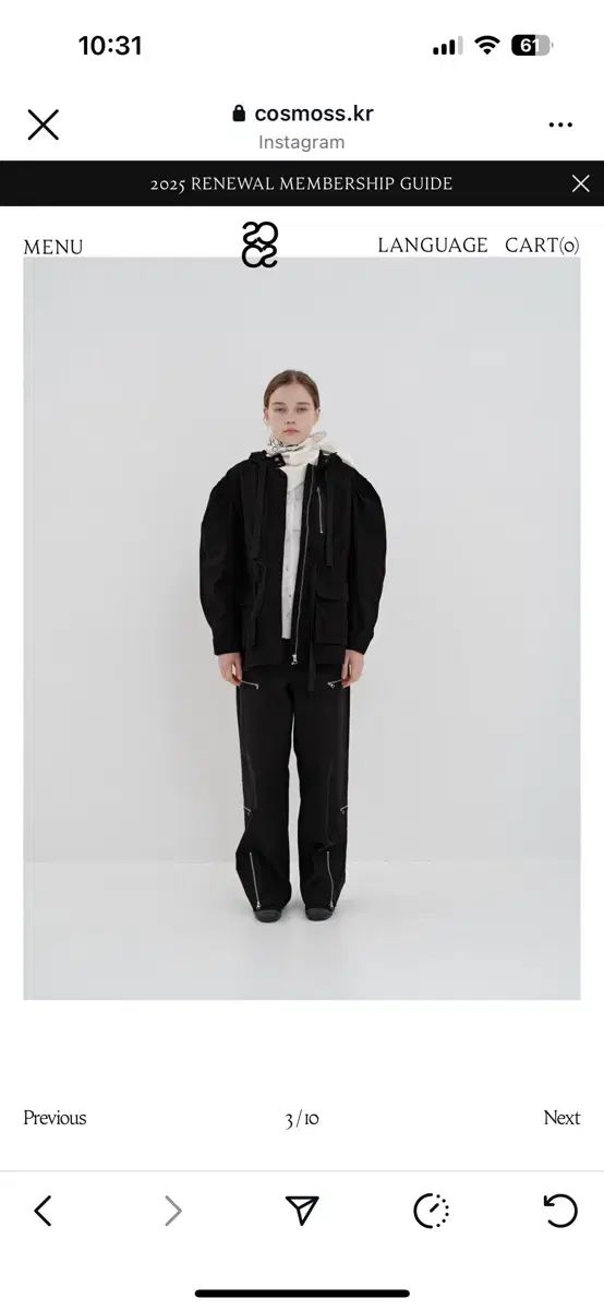 コスモス コスモス ZIP カーゴ パンツ M