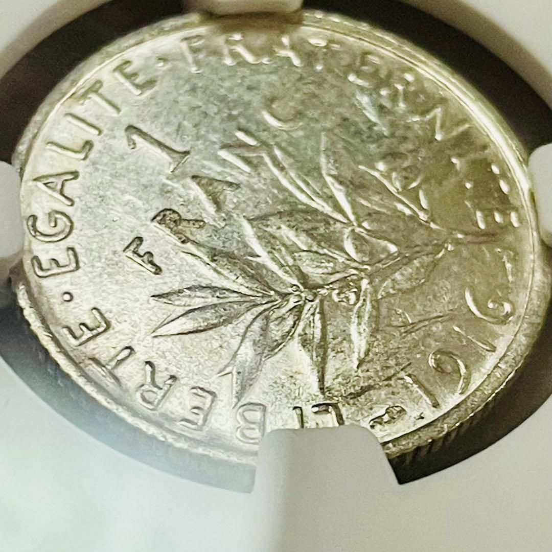 種を蒔く人 フランス 1フラン銀貨 1916 NGC AU マリアンヌ - メルカリ