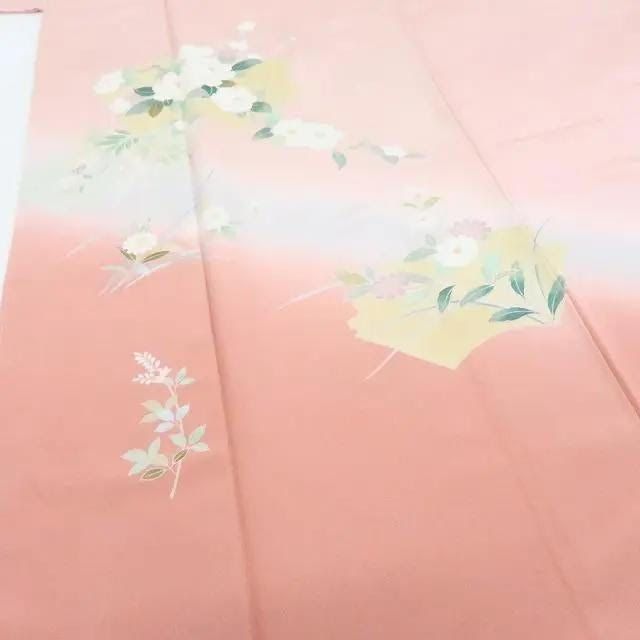 百華❀Y2307◇未着用 仕付け糸付 手縫い仕立て 正絹 訪問着 着物 単品