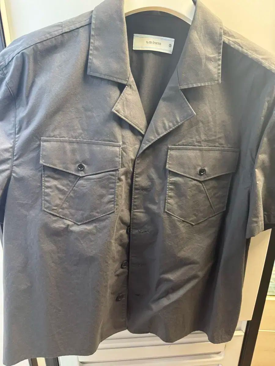 フレーム トゥ ポケット ハーフ シャツ チャコール