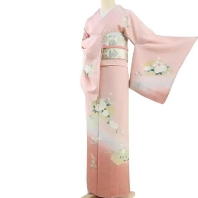 百華❀Y2307◇未着用 仕付け糸付 手縫い仕立て 正絹 訪問着 着物 単品