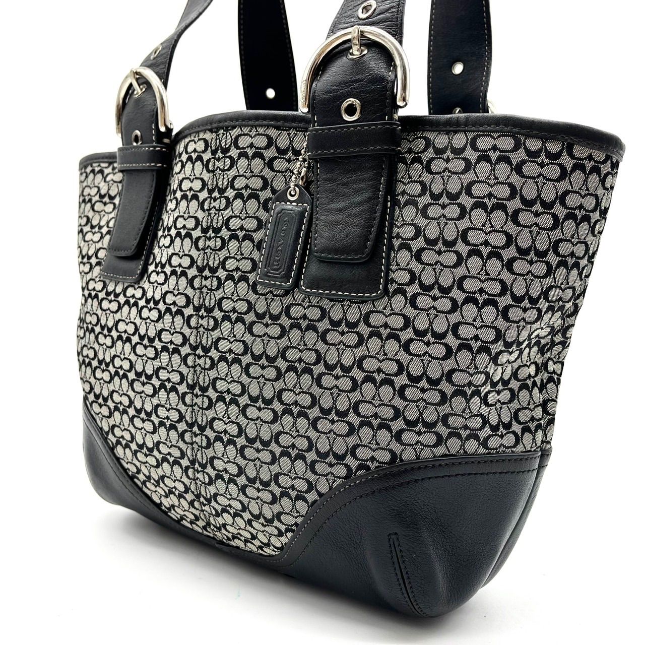 良品】 COACH コーチ ハンドバッグ トートバッグ シグネチャー 